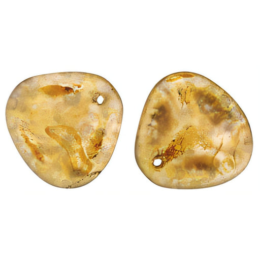 Czech Rose Petals 14 x 13mm Rosaline - Copper Picasso (25pcs)