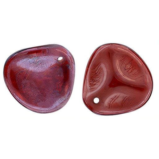 Czech Rose Petals 14 x 13mm Siam Ruby - Vega (25pcs)