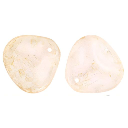 Czech Rose Petals 14 x 13mm Luster - Stone Topaz/Rosaline (25pcs)