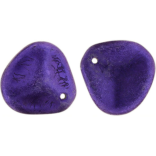 Czech Rose Petals 14 x 13mm Opalescent Purple (25pcs)