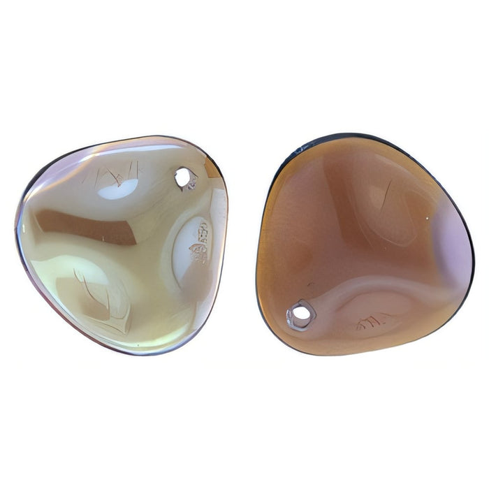 Czech Rose Petals 14 x 13mm Tanzanite - Celsian (25pcs)