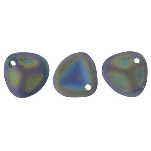 Czech Rose Petals 8 x 7mm Matte - Iris - Green (50pcs)