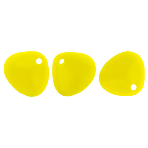 Czech Rose Petals 8 x 7mm Opaque Yellow (50pcs)