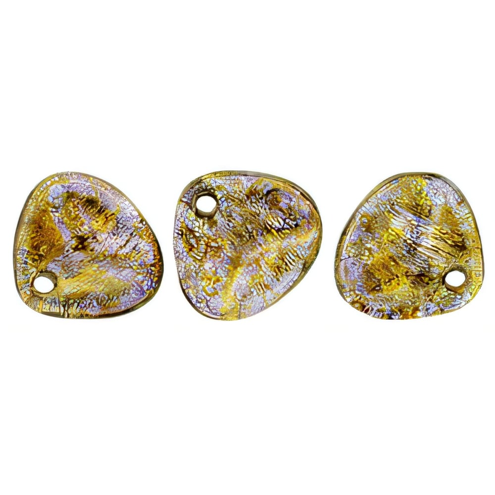 Czech Rose Petals 8 x 7mm Crystal - Bronze Picasso (50pcs)