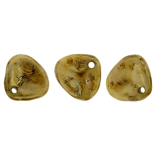 Czech Rose Petals 8 x 7mm Opaque Lt Beige - Bronze Picasso (50pcs)