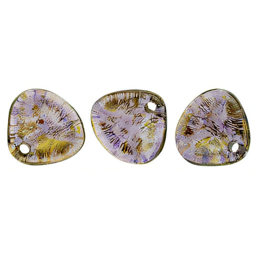 Czech Rose Petals 8 x 7mm Tanzanite - Bronze Picasso (50pcs)