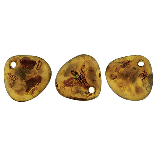 Czech Rose Petals 8 x 7mm Milky Topaz - Copper Picasso (50pcs)