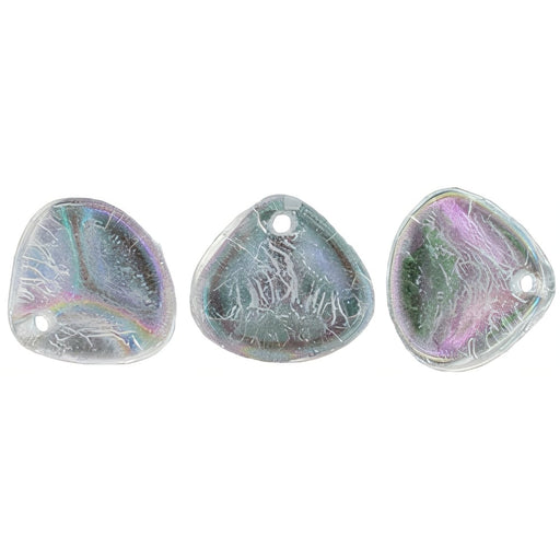 Czech Rose Petals 8 x 7mm Luster Iris - Crystal (50pcs)