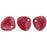 Czech Rose Petals 8 x 7mm Rose Shimmer Ruby (50pcs)
