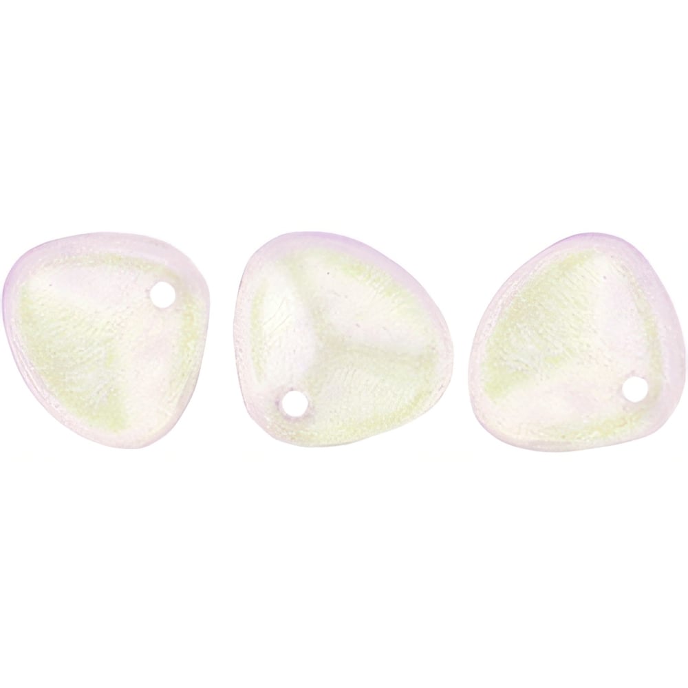 Czech Rose Petals 8 x 7mm Opalescent Crystal (50pcs)