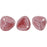 Czech Rose Petals 8 x 7mm Metal Luster - Ruby (50pcs)