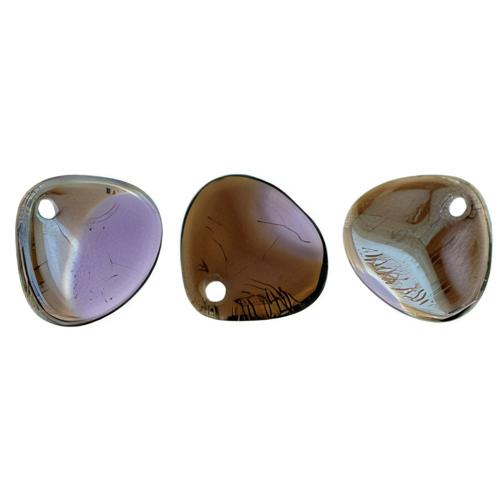 Czech Rose Petals 8 x 7mm Tanzanite - Celsian (50pcs)