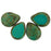 Czech Polished Drops 16 x 12mm Persian Turquoise - Picasso
