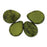 Czech Polished Drops 16 x 12mm Opaque Olive - Black Picasso
