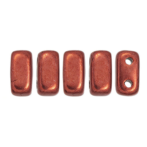 Czech CzechMates Bricks 6 x 3mm ColorTrends: Saturated Metallic Valiant Poppy (50pcs)