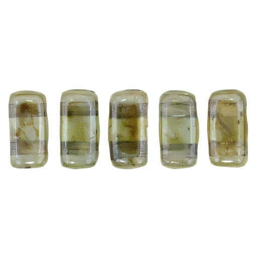 Czech CzechMates Bricks 6 x 3mm Luster - Transparent Green (50pcs)