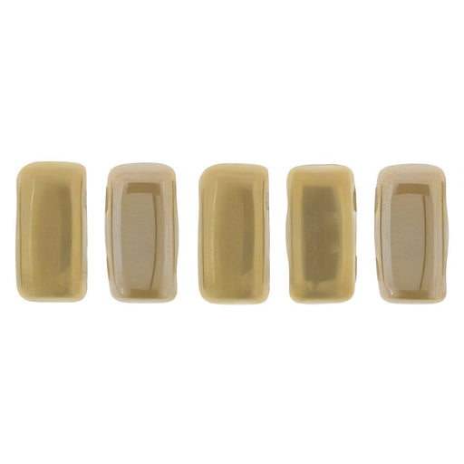 Czech CzechMates Bricks 6 x 3mm Brown Iris - French Beige (50pcs)