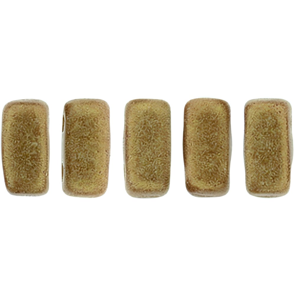 Czech CzechMates Bricks 6 x 3mm Sueded Gold Umber (50pcs)