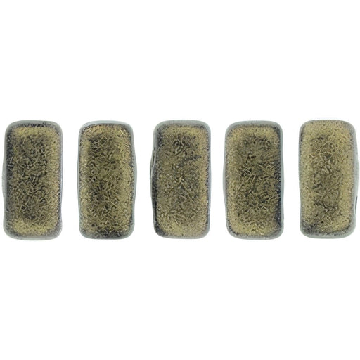 Czech CzechMates Bricks 6 x 3mm Sueded Gold Navy (50pcs)