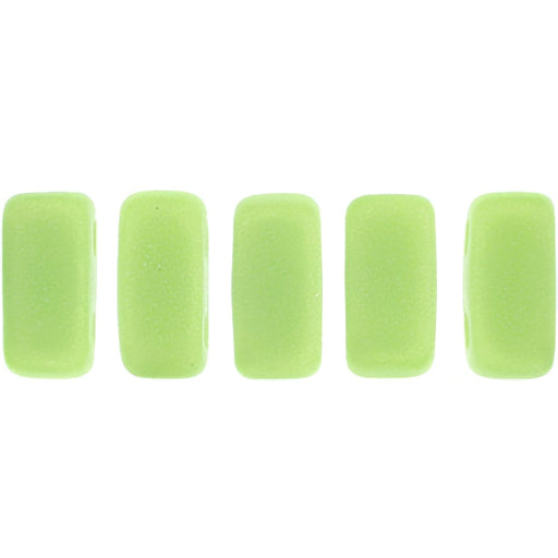 Czech CzechMates Bricks 6 x 3mm Sueded Gold Honeydew (50pcs)