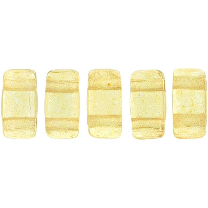 Czech CzechMates Bricks 6 x 3mm ColorTrends: Transparent Spicy Mustard (50pcs)