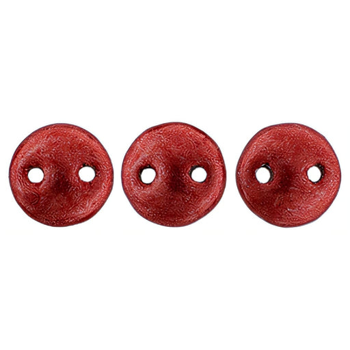 Czech CzechMates Lentil 6mm ColorTrends: Saturated Metallic Cherry Tomato (50pcs)