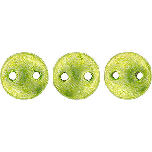 Czech CzechMates Lentil 6mm ColorTrends: Saturated Metallic Lime Punch (50pcs)