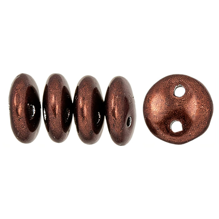 Czech CzechMates Lentil 6mm ColorTrends: Saturated Metallic Chicory Coffee (50pcs)