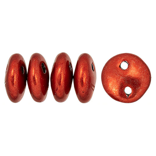 Czech CzechMates Lentil 6mm ColorTrends: Saturated Metallic Cranberry (50pcs)