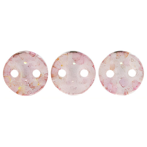 Czech CzechMates Lentil 6mm Luster - Transparent Topaz/Pink (50pcs)