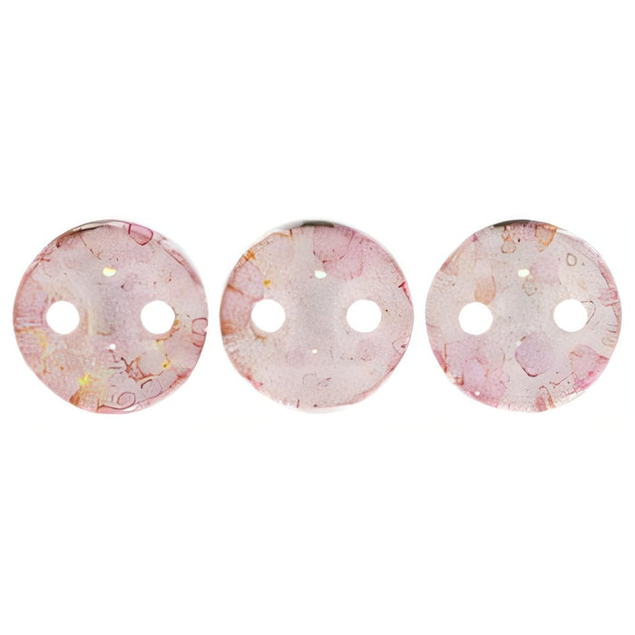 Czech CzechMates Lentil 6mm Luster - Transparent Topaz/Pink (50pcs)