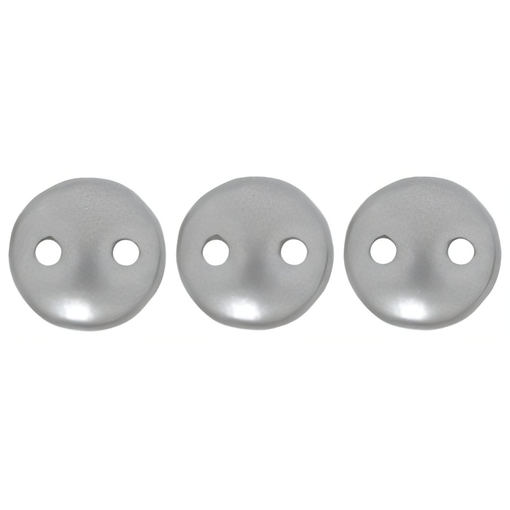 Czech CzechMates Lentil 6mm Pearl Coat - Silver (50pcs)