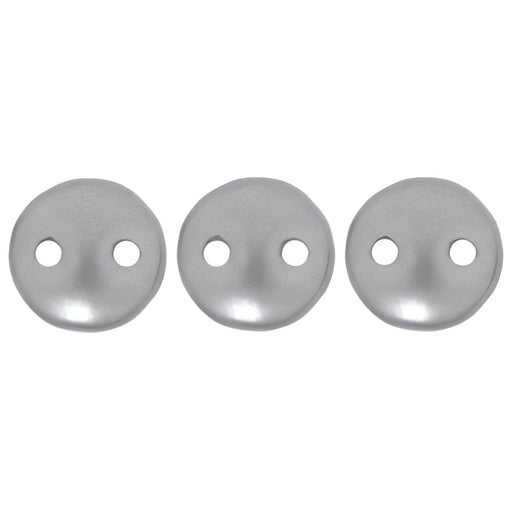 Czech CzechMates Lentil 6mm Pearl Coat - Silver (50pcs)