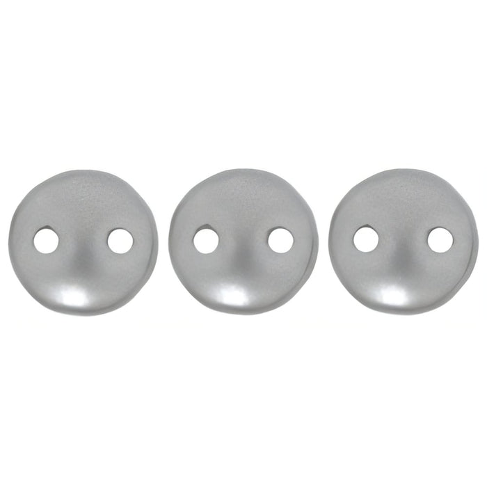 Czech CzechMates Lentil 6mm Pearl Coat - Silver (50pcs)