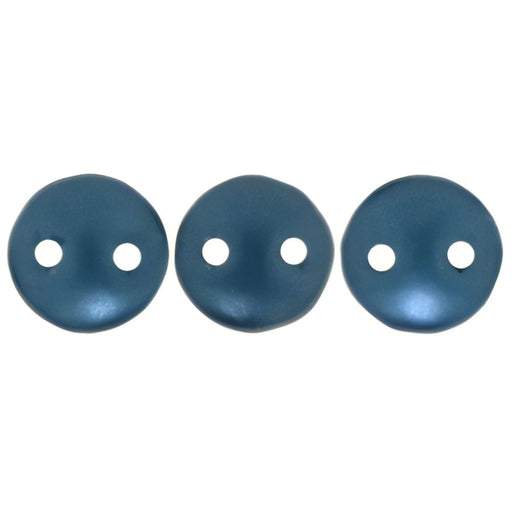 Czech CzechMates Lentil 6mm Pearl Coat - Steel Blue (50pcs)