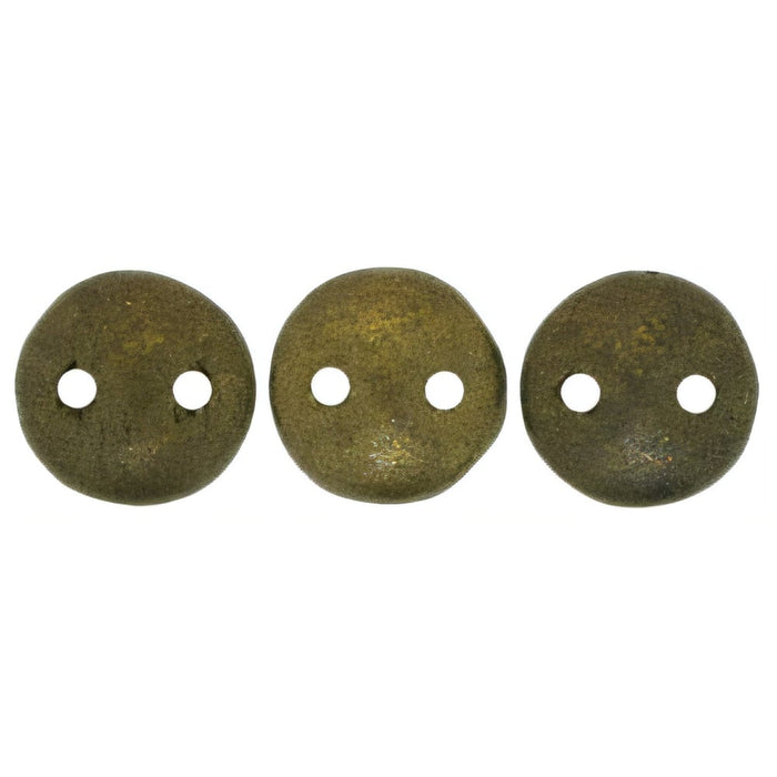 Czech CzechMates Lentil 6mm Metallic Suede - Dk Green (50pcs)