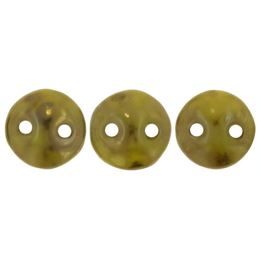 Czech CzechMates Lentil 6mm Chartreuse - Bronze Picasso (50pcs)