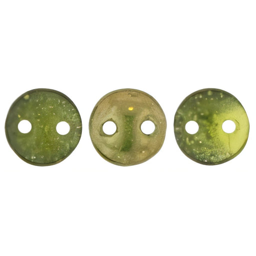 Czech CzechMates Lentil 6mm Copper - Olivine (50pcs)