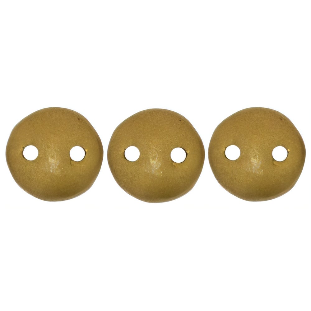Czech CzechMates Lentil 6mm Matte - Metallic Goldenrod (50pcs)