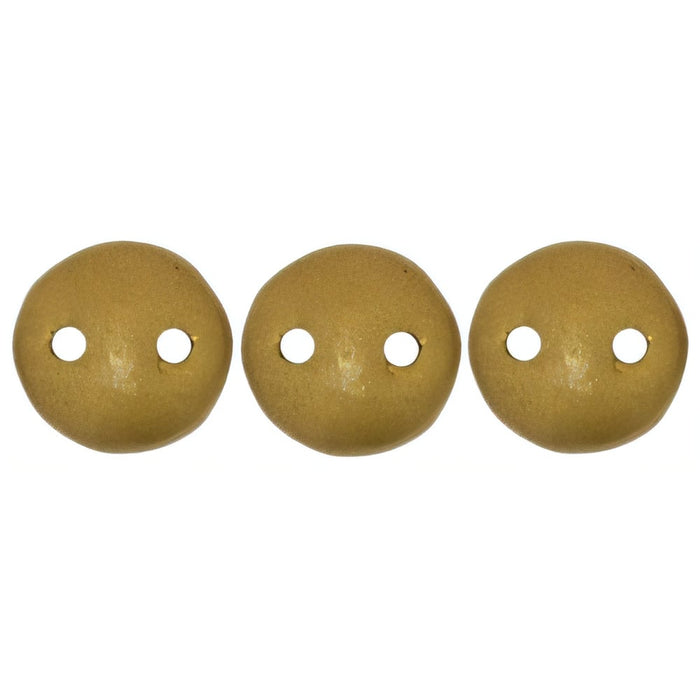 Czech CzechMates Lentil 6mm Matte - Metallic Goldenrod (50pcs)