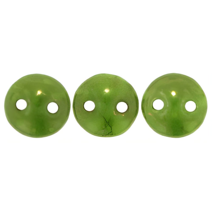 Czech CzechMates Lentil 6mm Honeydew - Moon Dust (50pcs)