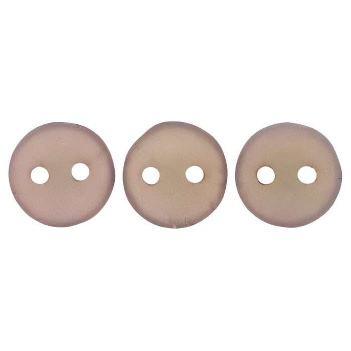 Czech CzechMates Lentil 6mm Matte - Rosaline Luster - Milky Peridot (50pcs)