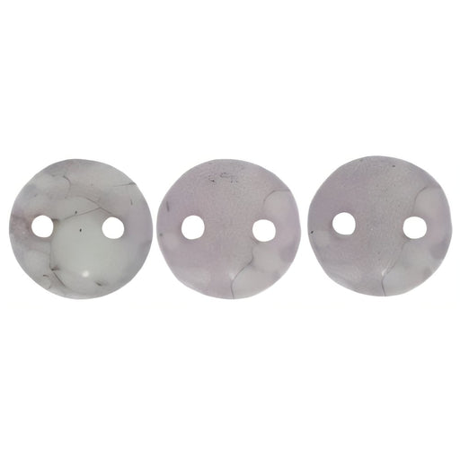 Czech CzechMates Lentil 6mm Matte - Opaque Pale Turquoise - Moon Dust (50pcs)