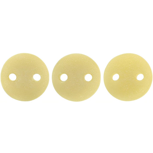 Czech CzechMates Lentil 6mm Sueded Gold Opaque Beige (50pcs)
