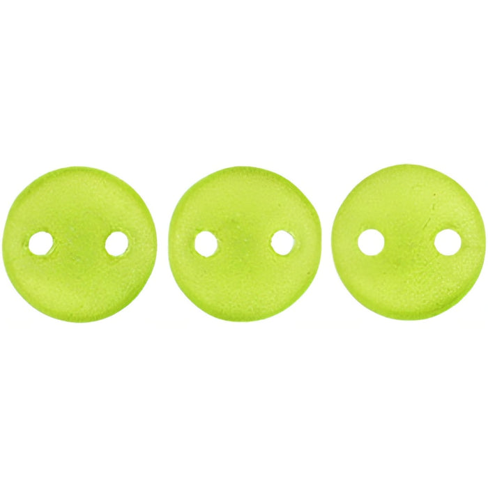 Czech CzechMates Lentil 6mm Sueded Gold Olivine (50pcs)