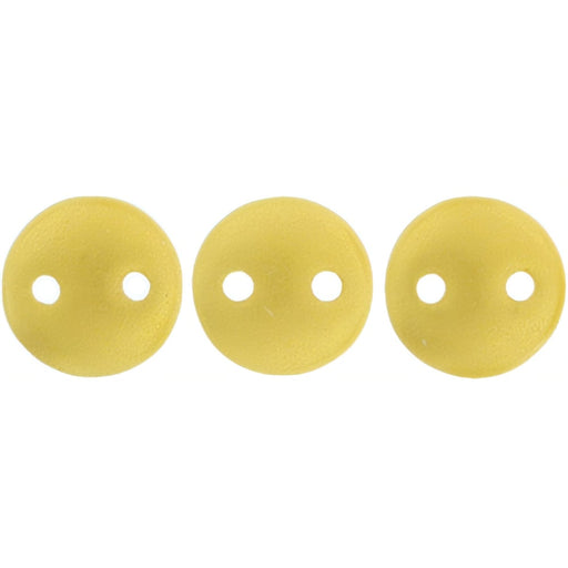 Czech CzechMates Lentil 6mm Sueded Gold Lame' Opaque Lt Beige (50pcs)