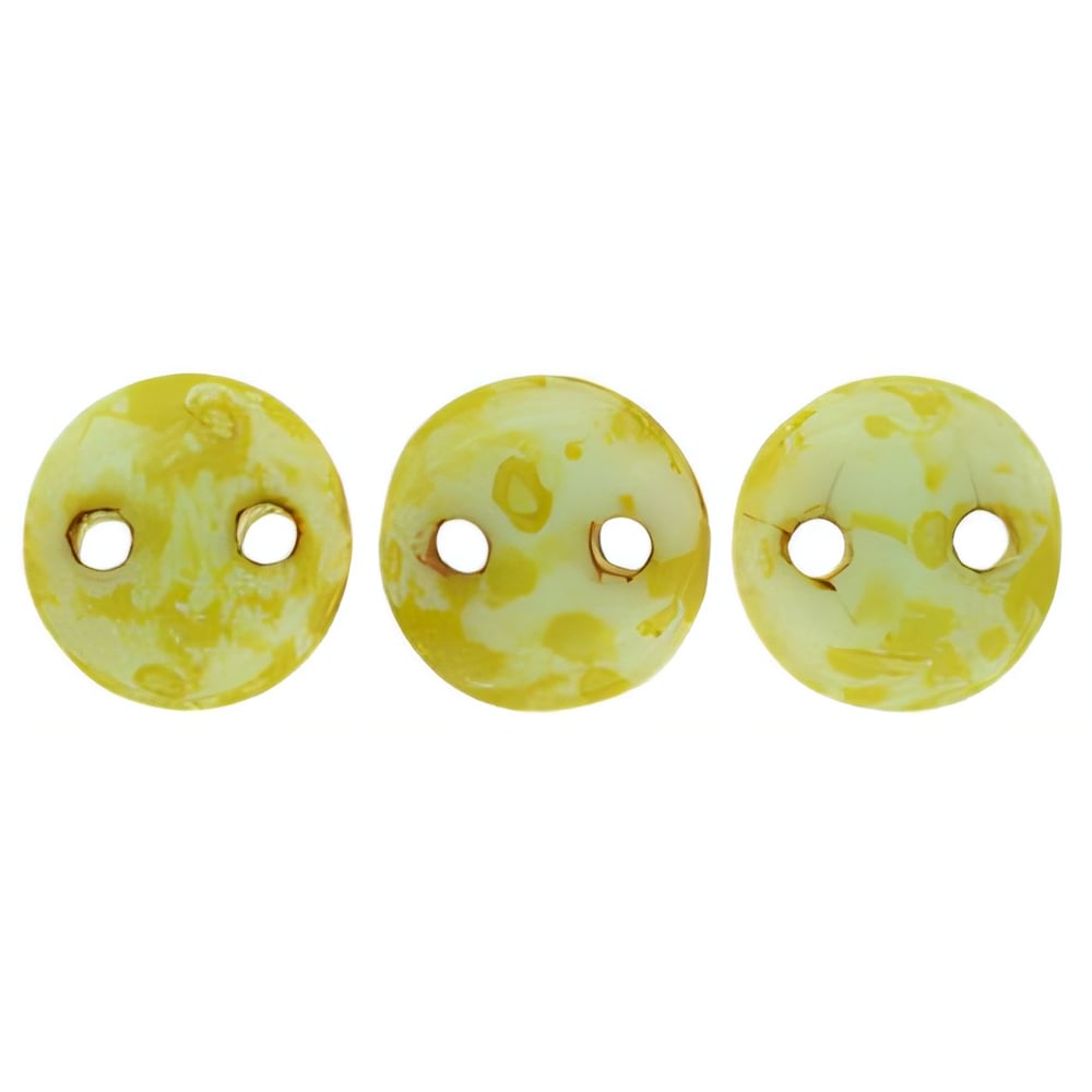 Czech CzechMates Lentil 6mm Opaque Pale Turquoise - Picasso (50pcs)