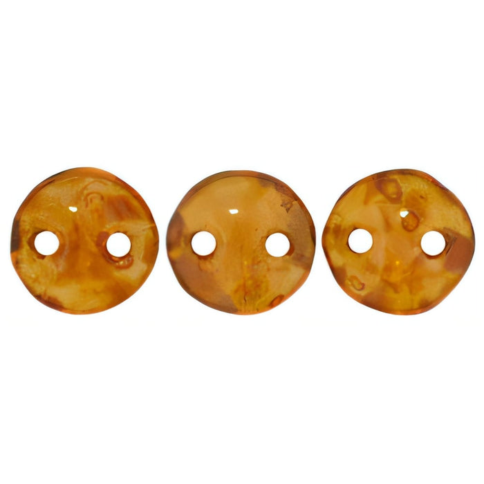 Czech CzechMates Lentil 6mm Milky Pink - Picasso (50pcs)