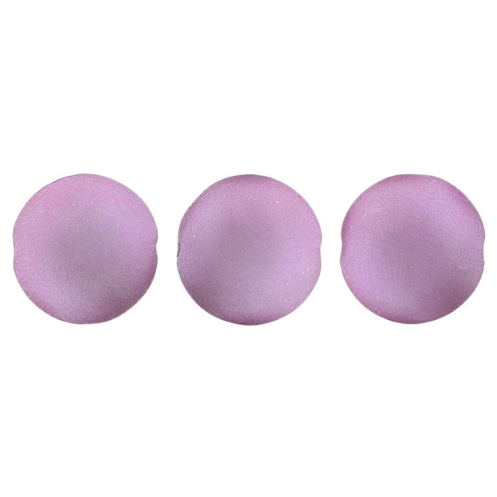 Czech Cushion Round 14mm ColorTrends: Satin Metallic Magenta