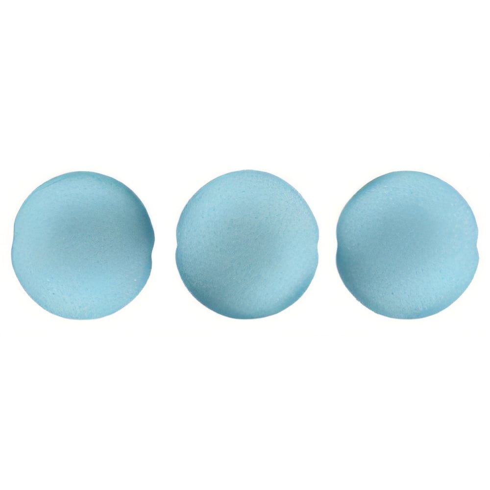 Czech Cushion Round 14mm ColorTrends: Satin Metallic Arctic Blue